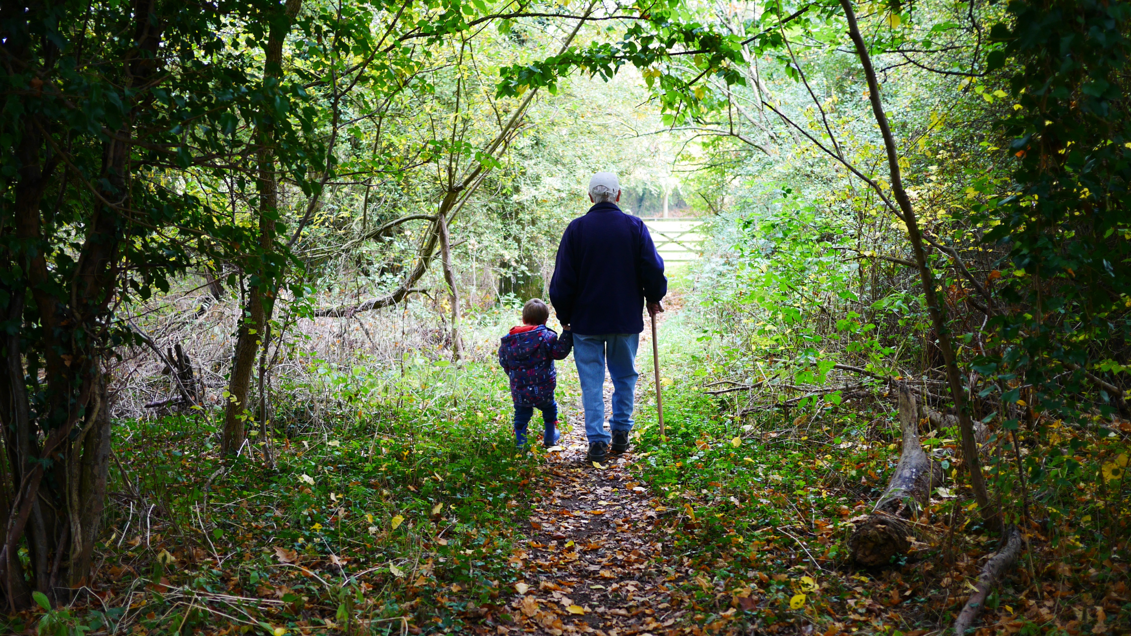 Walking with grandpa